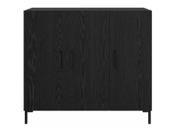 Vitrina Negro 90 x 34 x 80 cm Madera contrachapada
