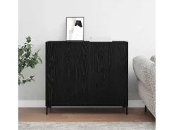 Vitrina Negro 90 x 34 x 80 cm Madera contrachapada