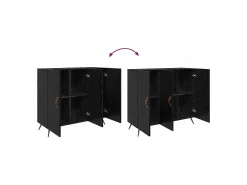 Vitrina Negro 90 x 34 x 80 cm Madera contrachapada