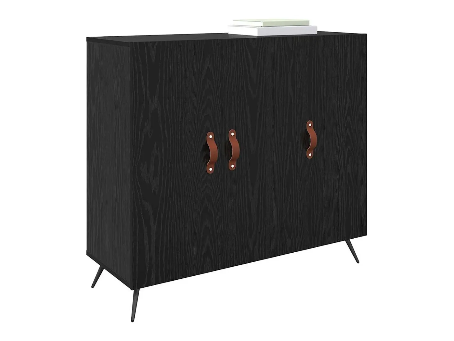 Vitrina Negro 90 x 34 x 80 cm Madera contrachapada