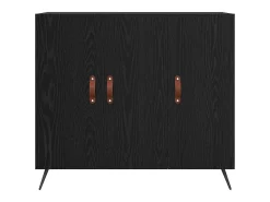 Vitrina Negro 90 x 34 x 80 cm Madera contrachapada