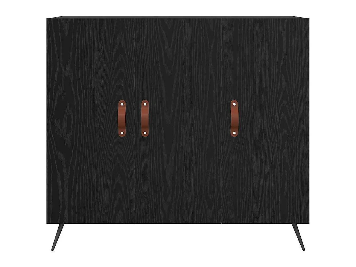 Vitrina Negro 90 x 34 x 80 cm Madera contrachapada