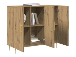 Vitrina Roble artisan 90 x 34 x 80 cm Madera contrachapada