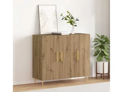 Vitrina Roble artisan 90 x 34 x 80 cm Madera contrachapada