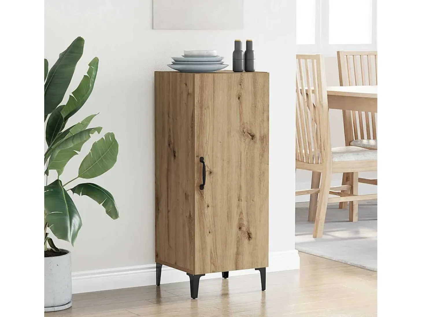 Vitrina Roble artisan 34.5 x 34 x 90 cm Madera contrachapada