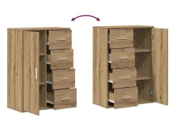 Vitrina Roble artisan 60 x 31 x 84 cm Madera contrachapada
