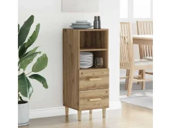 Vitrina Roble artisan 34 x 34.5 x 90 cm Madera contrachapada