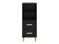 Vitrina Roble negro 34 x 34.5 x 90 cm Madera contrachapada