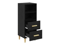 Vitrina Roble negro 34 x 34.5 x 90 cm Madera contrachapada