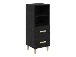 Vitrina Roble negro 34 x 34.5 x 90 cm Madera contrachapada