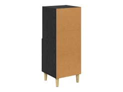 Vitrina Roble negro 34 x 34.5 x 90 cm Madera contrachapada