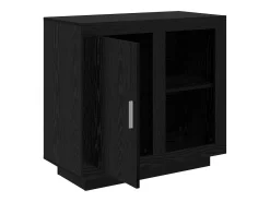 Vitrina Roble negro 40 x 80 x 75 cm Madera contrachapada