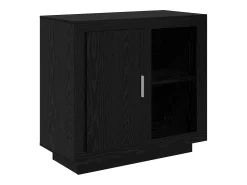 Vitrina Roble negro 40 x 80 x 75 cm Madera contrachapada