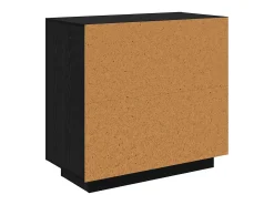 Vitrina Roble negro 40 x 80 x 75 cm Madera contrachapada