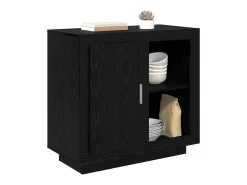 Vitrina Roble negro 40 x 80 x 75 cm Madera contrachapada