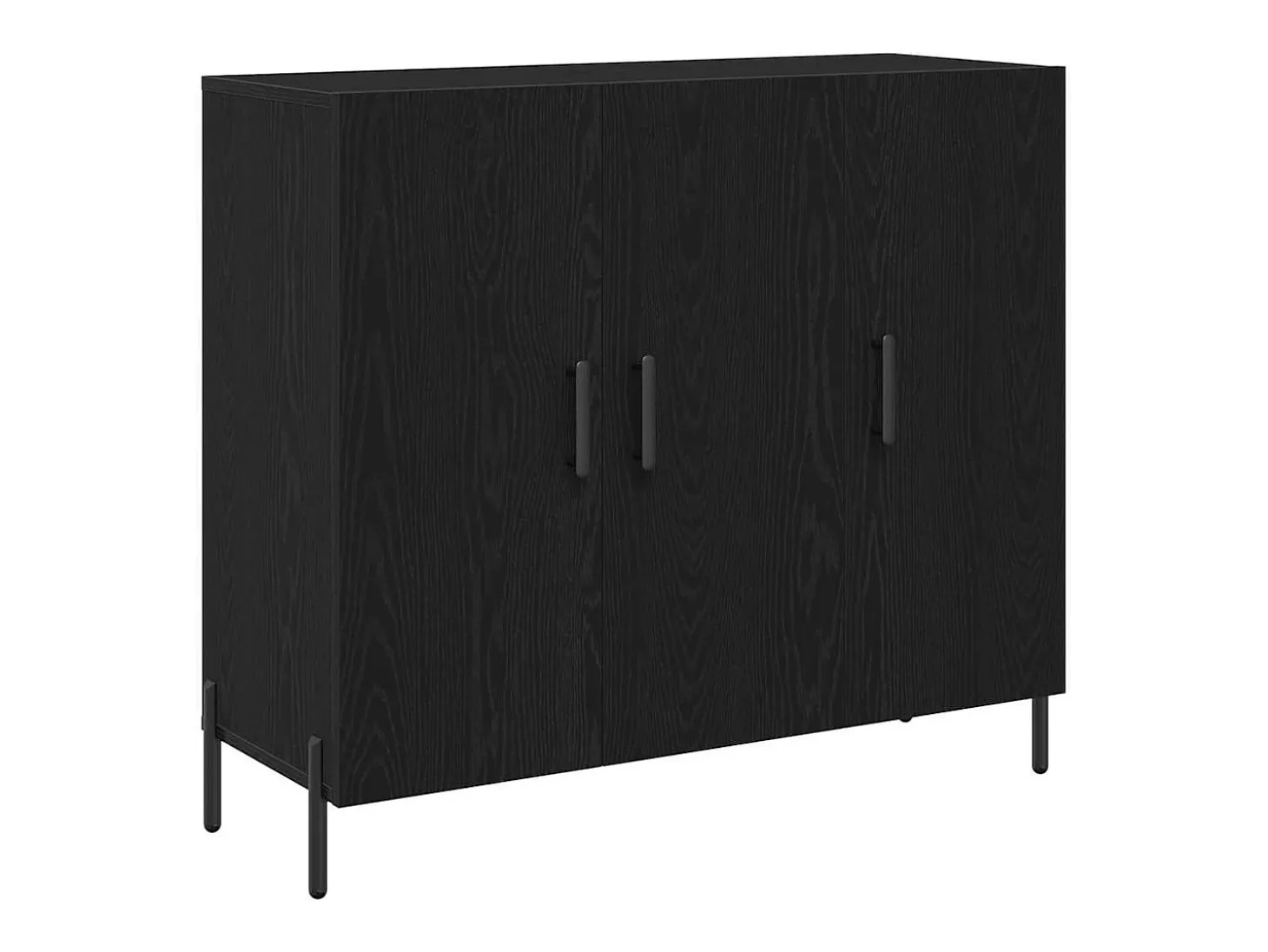 Vitrina Roble negro 90 x 34 x 80 cm Madera contrachapada