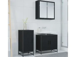 Vitrina Roble negro 35 x 35.5 x 76 cm Madera contrachapada