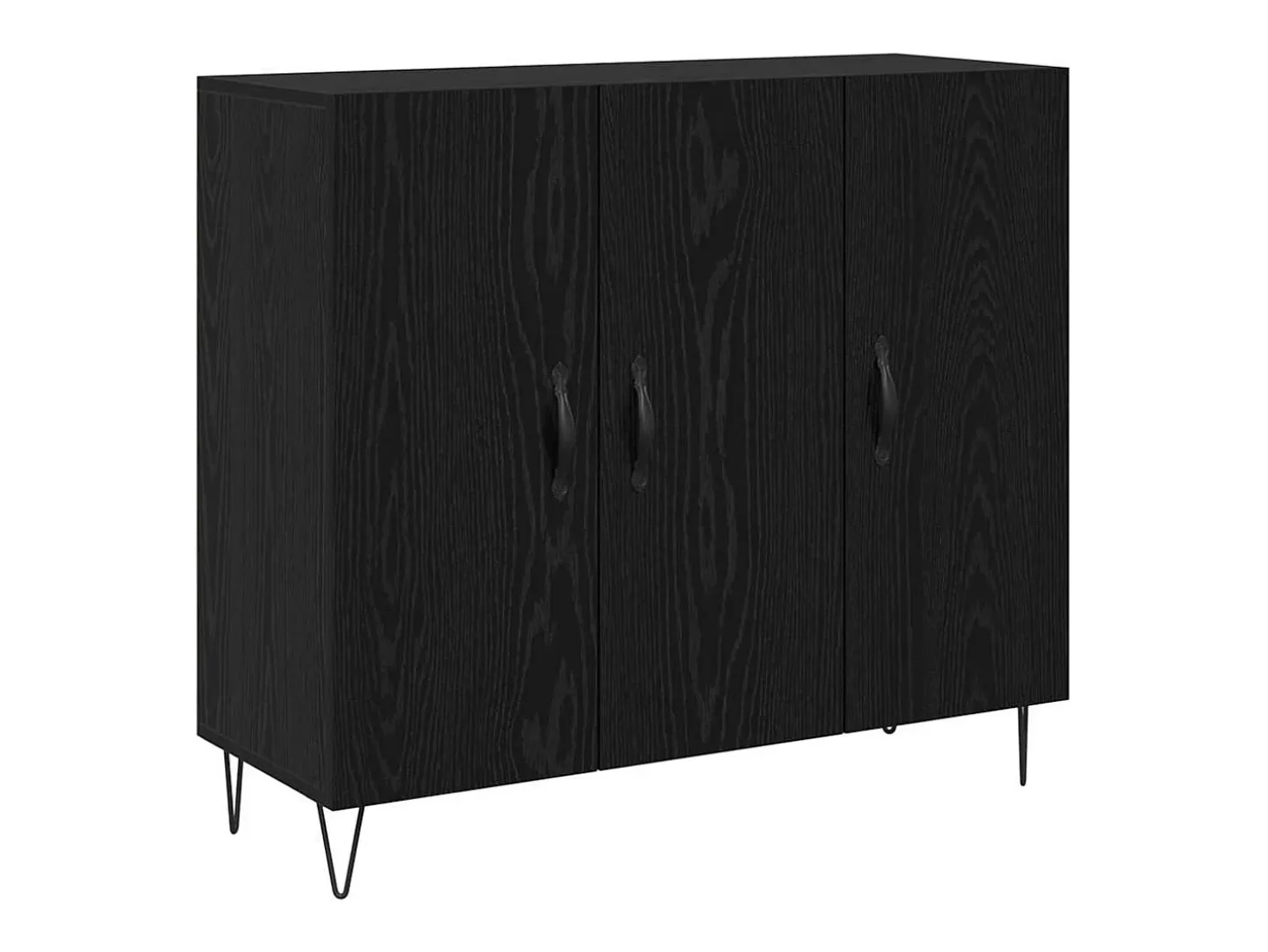 Vitrina Roble negro 90 x 34 x 80 cm Madera contrachapada