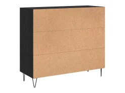 Vitrina Roble negro 90 x 34 x 80 cm Madera contrachapada