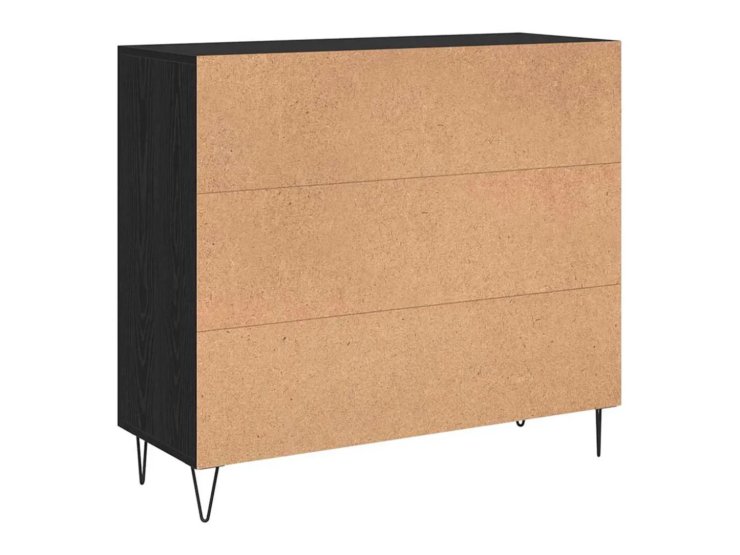 Vitrina Roble negro 90 x 34 x 80 cm Madera contrachapada