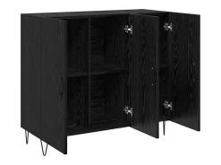 Vitrina Roble negro 90 x 34 x 80 cm Madera contrachapada