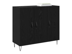 Vitrina Roble negro 90 x 34 x 80 cm Madera contrachapada