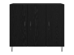 Vitrina Roble negro 90 x 34 x 80 cm Madera contrachapada