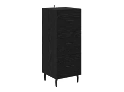 Vitrina Roble negro 34 x 34.5 x 90 cm Madera contrachapada