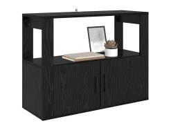 Vitrina Roble negro 80 x 30 x 60 cm Madera contrachapada