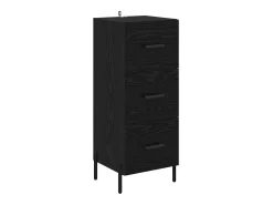 Vitrina Roble negro 34 x 34.5 x 90 cm Madera contrachapada