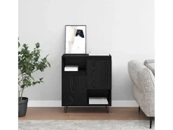 Vitrina Roble negro 60 x 35 x 70 cm Madera contrachapada