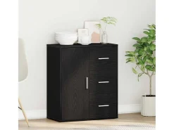 Vitrina Roble negro 60 x 31 x 70 cm Madera contrachapada
