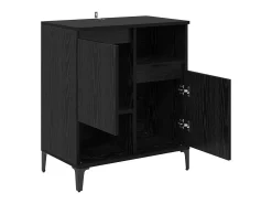 Vitrina Roble negro 60 x 35 x 70 cm Madera contrachapada
