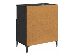 Vitrina Roble negro 60 x 35 x 70 cm Madera contrachapada