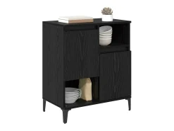 Vitrina Roble negro 60 x 35 x 70 cm Madera contrachapada