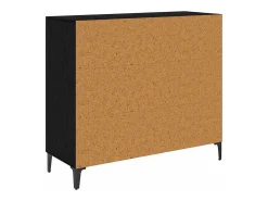 Vitrina Roble negro 34 x 90 x 80 cm Madera contrachapada
