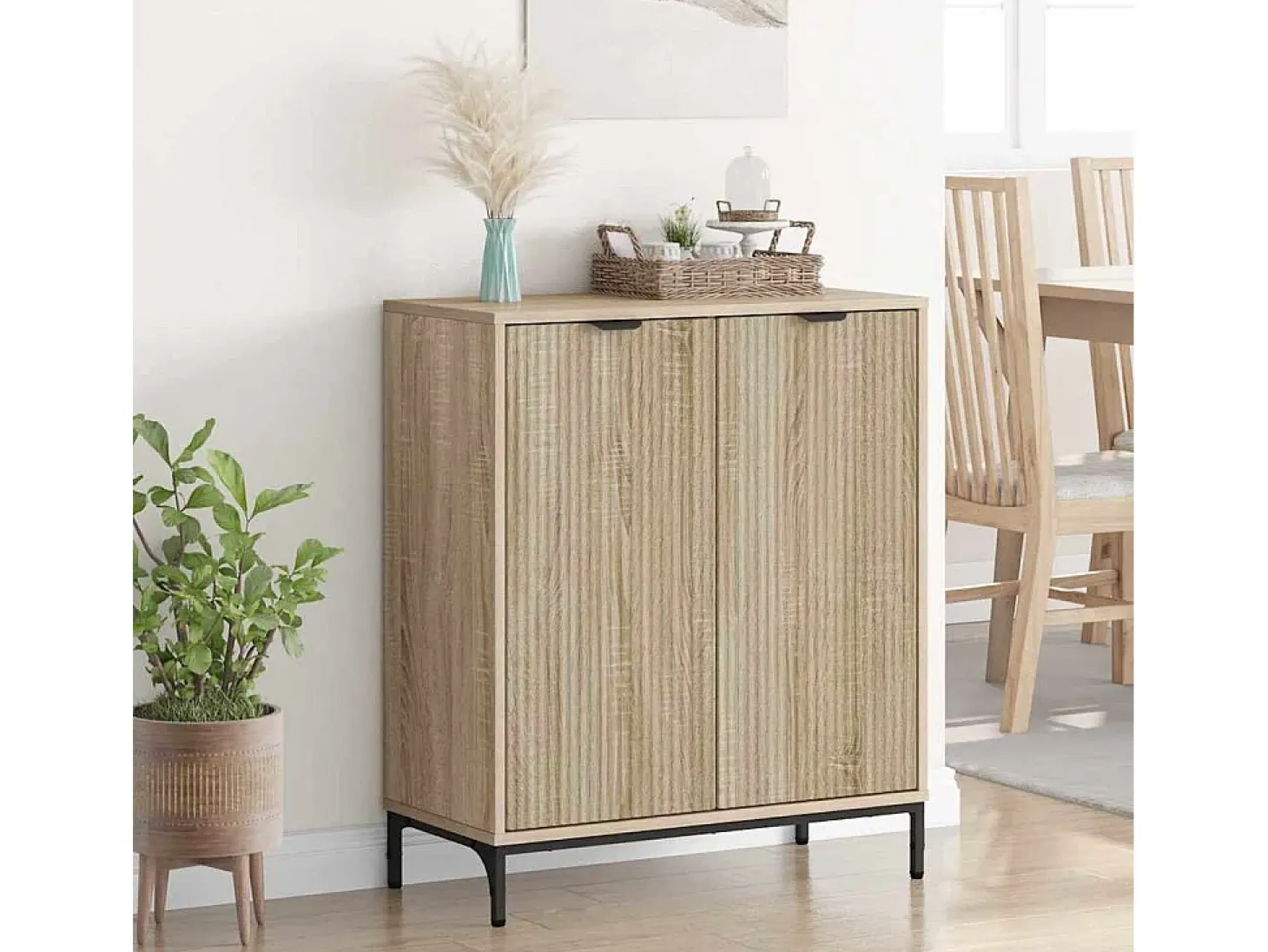 Vitrina Roble Sonoma 69.5 x 33 x 82 cm Madera contrachapada