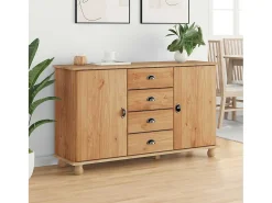 Vitrina 133,5x40x79 cm Madera maciza de pino
