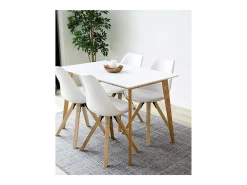 VOJENS eettafel – Scandinavische stijl en compact formaat-Color Blanco