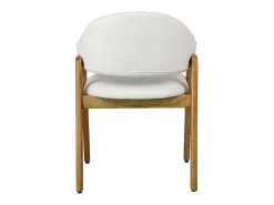 WOOL-Silla de tela color crudo y fresno natural (x2)
