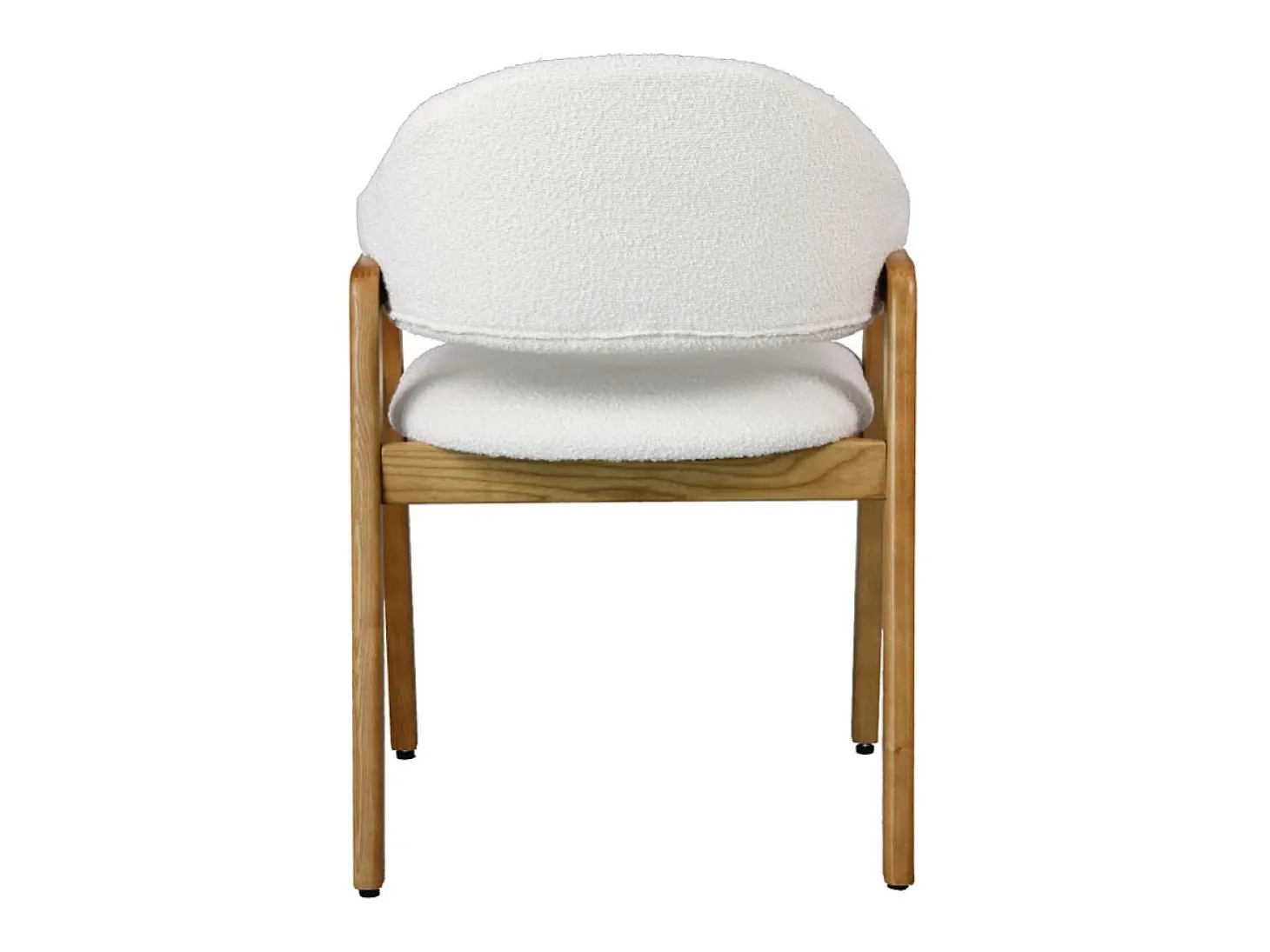 WOOL-Silla de tela color crudo y fresno natural (x2)