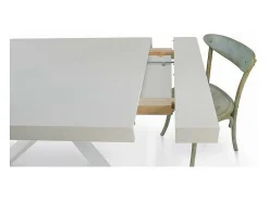 180x100 cm - 280x100 cm - TRASTEVERE - mesa extensible de madera acabado beton