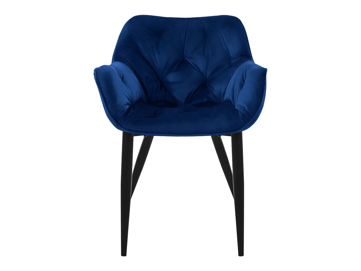 6x Sillas de terciopelo grueso azul oscuro asiento ergonómico para cocina/salón
