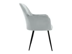 6x Sillón mueble de comedor oficina gris asientos sofá retro tapizado acolchado
