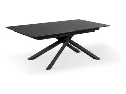 Xavier - Mesa extensible (170/270 x 90 cm) en HPL sobre MDF Negro
