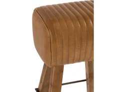 Xavier taburete de gimnasia de cuero camel natural altura del asiento 75 cm