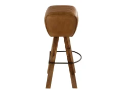 Xavier taburete de gimnasia de cuero camel natural altura del asiento 75 cm