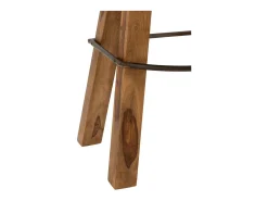 Xavier taburete de gimnasia de cuero camel natural altura del asiento 75 cm
