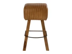 Xavier taburete de gimnasia de cuero camel natural altura del asiento 75 cm